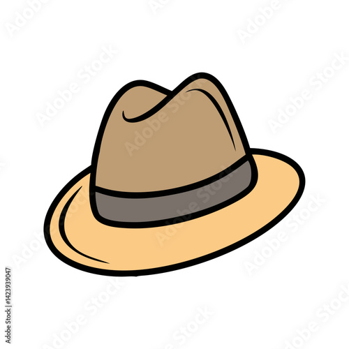 fedora icon, fedora vector illustration-simple illustration of fedora, perfect for fedora logos and icons