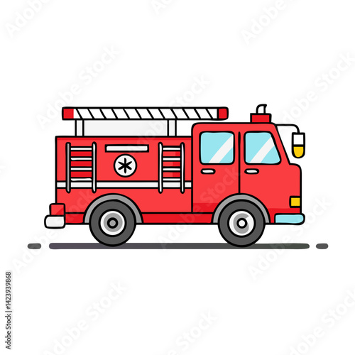 fire engine icon, fire engine vector illustration-simple illustration of fire engine, perfect for fire engine logos and icons