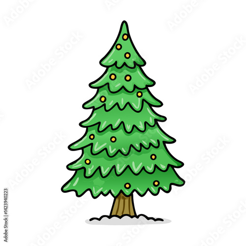 fir tree icon, fir tree vector illustration-simple illustration of fir tree, perfect for fir tree logos and icons