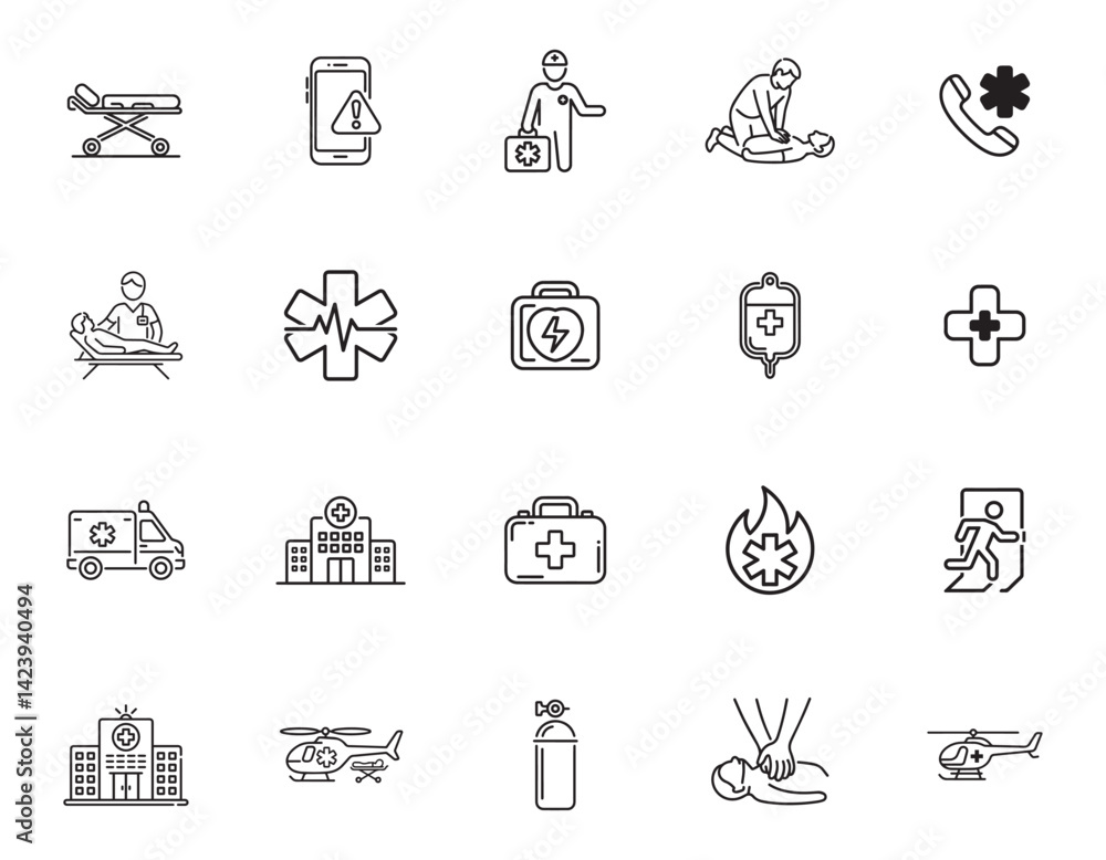 20 Emergency Healthcare Icons set
20 Emergency Healthcare Icons set