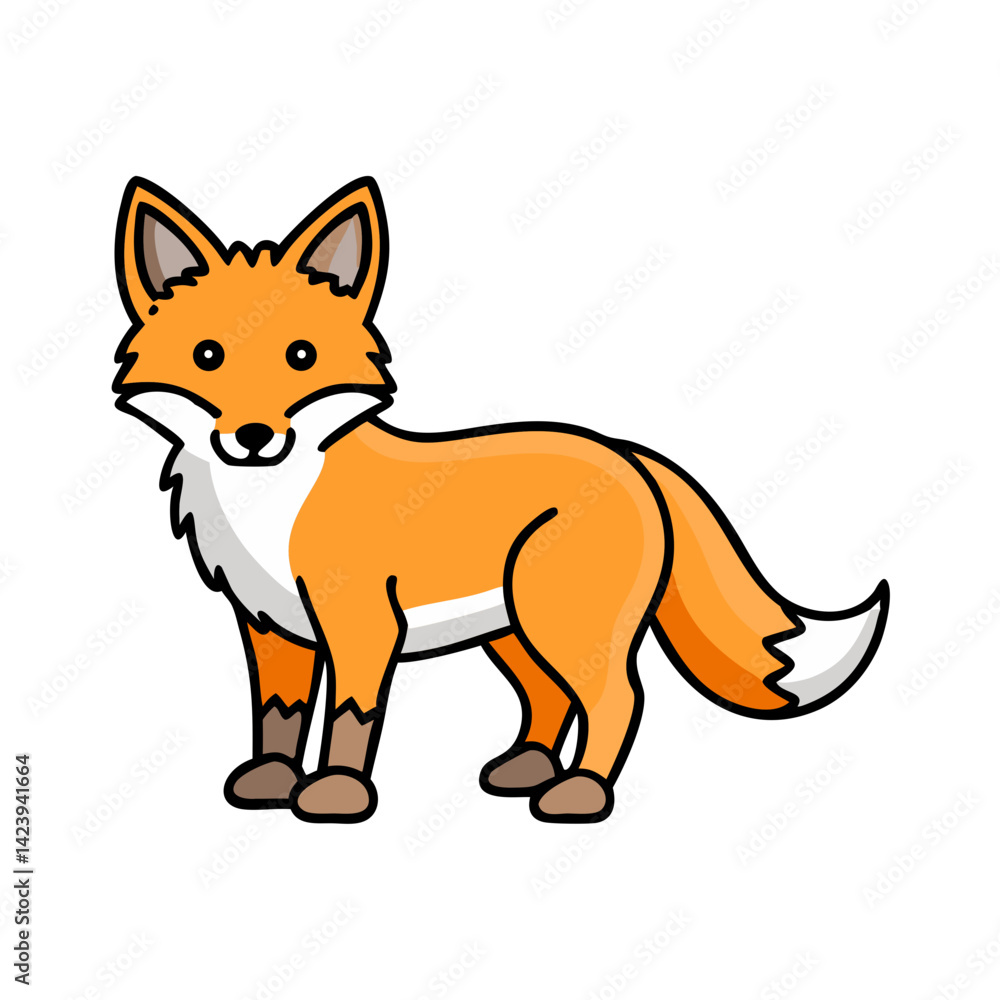 Fototapeta premium fox icon, fox vector illustration-simple illustration of fox, perfect for fox logos and icons