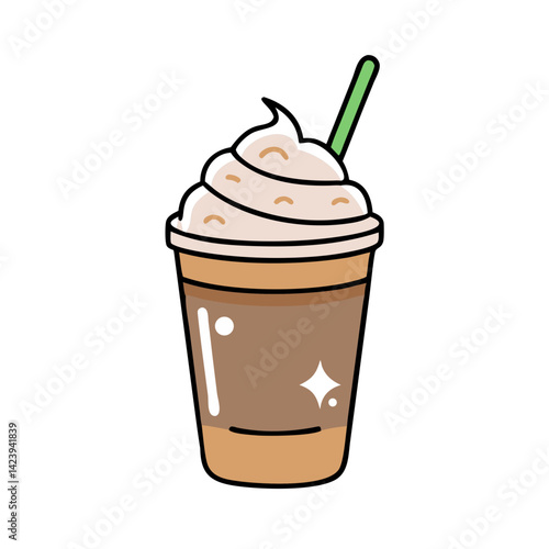 frappuccino icon, frappuccino vector illustration-simple illustration of frappuccino, perfect for frappuccino logos and icons