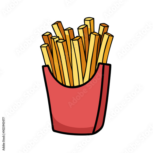 french fries icon, french fries vector illustration-simple illustration of french fries, perfect for french fries logos and icons