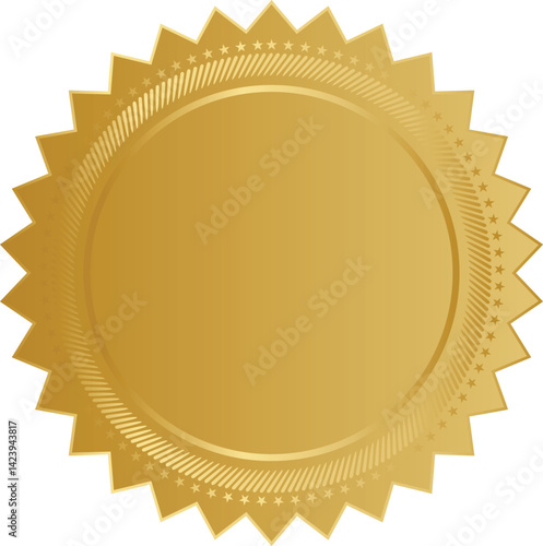 Gold guarantee certificate vector template