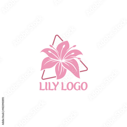 Lily Flower Logo vector Free Download