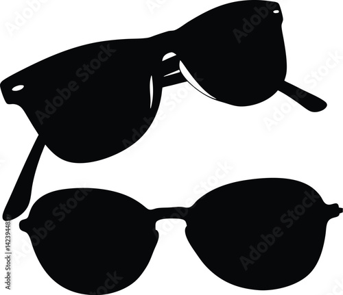 Sunglass silhouette, sunglass Silhouette white background