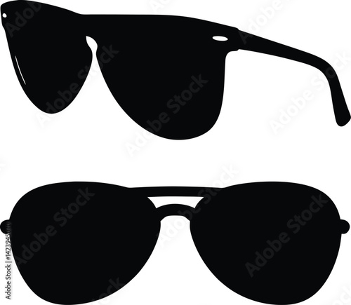 Sunglass silhouette, sunglass Silhouette white background