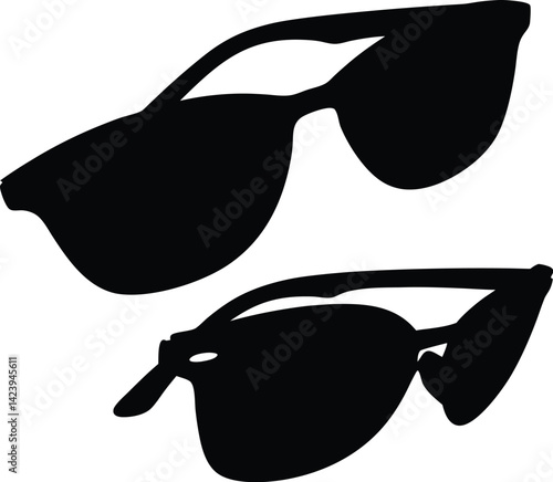 Sunglass silhouette, sunglass Silhouette white background