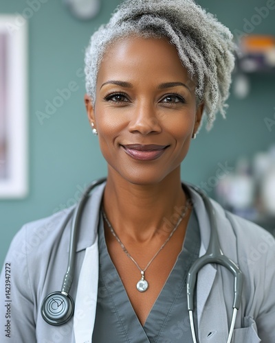 Confident female doctor with a friendly smile
