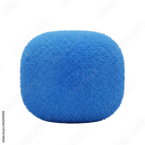 A Vibrant Blue Fluffy Cushion: Ideal for Comfort and Style in Modern Home Decor and Relaxation Spaces