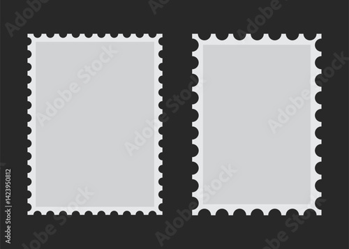 Blank postage stamp vector illustration