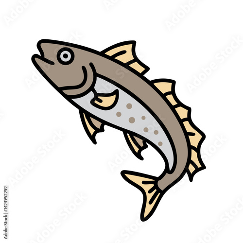 hake icon, hake vector illustration-simple illustration of hake, perfect for hake logos and icons