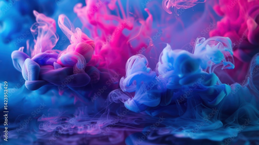 Obraz premium Artistic capture of flowing ink in water. 