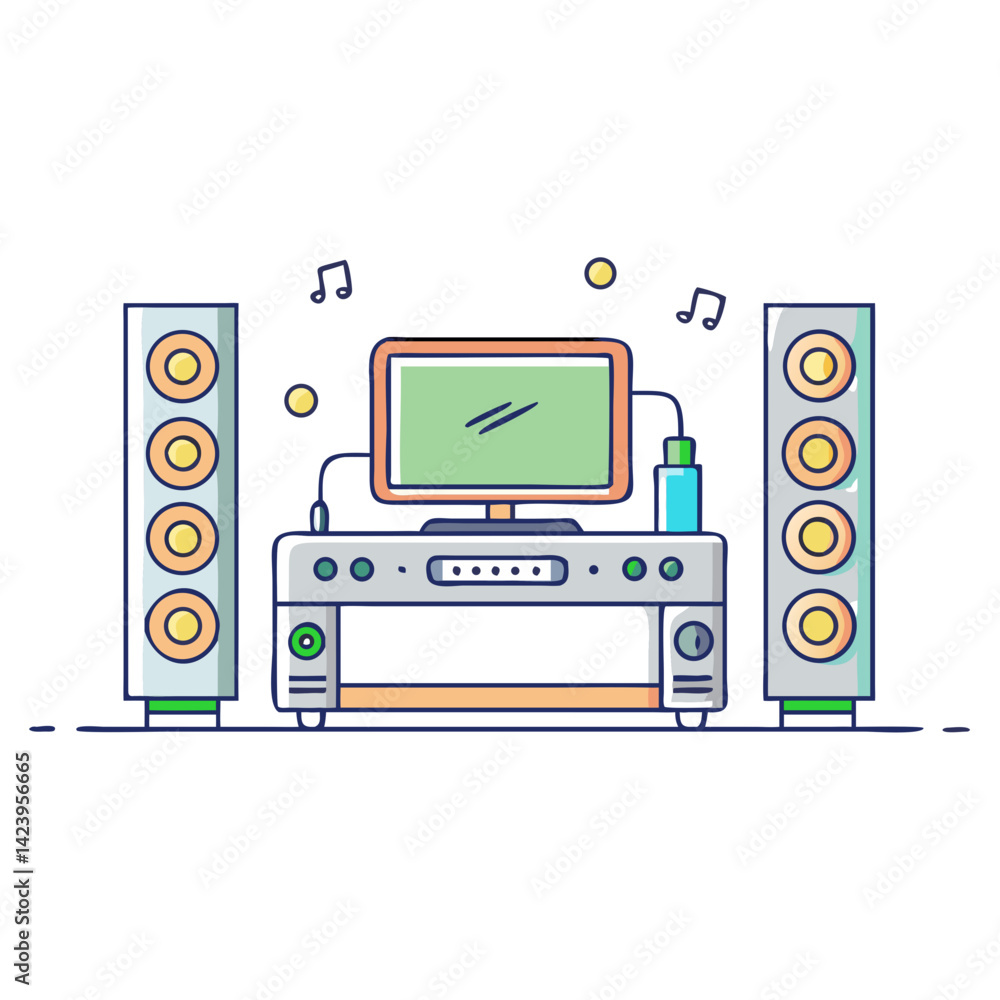 home theater system icon, home theater system vector illustration-simple illustration of home theater system, perfect for home theater system logos and icons home theater system icon, home theater system vector illustration-simple illustration of home theater system, perfect for home theater system logos and icons