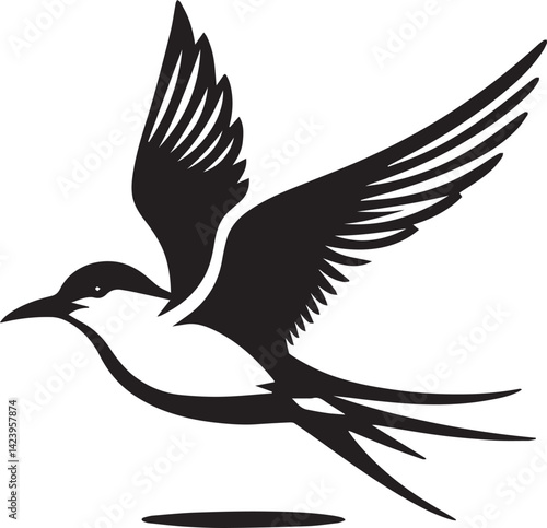 swift bird silhouette vector, swift bird logo vector, swift bird icon