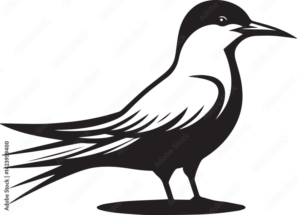 Obraz premium swift bird silhouette vector, swift bird logo vector, swift bird icon