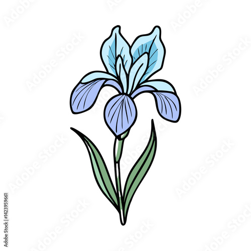 iris flower icon, iris flower vector illustration-simple illustration of iris flower, perfect for iris flower logos and icons