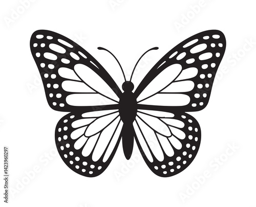 Black butterflies silhouette vector. Flying butterfly vector illustration eps 10