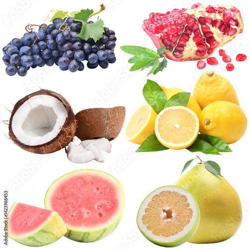 Obraz na płótnie Collection of fruits isolated w salonie