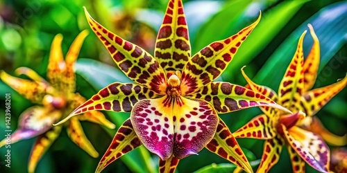 Wallpaper Mural Brassia Verrucosa Orchid, Exotic Flower, Close-up Torontodigital.ca