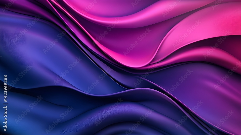 Fototapeta premium Mesmerizing Layered Gradient Curves in Dynamic Digital Abstract Art