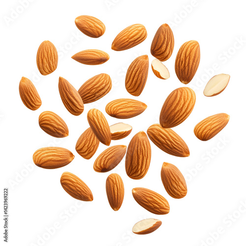 Wallpaper Mural High angle close up of scattered brown grains on black background Torontodigital.ca