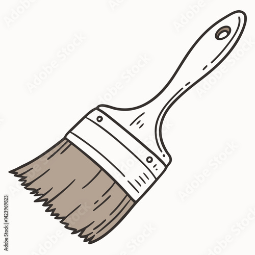 Cute Illustration Of A Paint Brush For Creative Design Projects