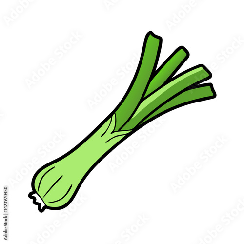 leek icon, leek vector illustration-simple illustration of leek, perfect for leek logos and icons