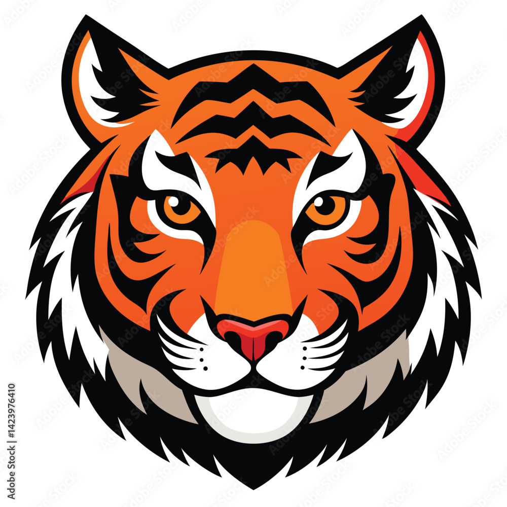 tiger head vector logo design vector illustration on white tiger head vector logo design vector illustration on white