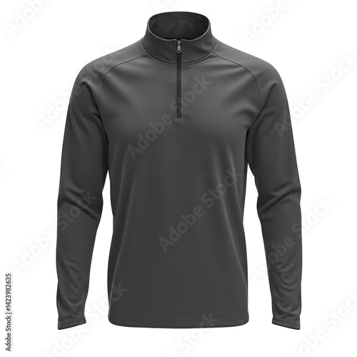 Obraz na płótnie Isolated charcoal athletic quarter zip pullover with performance fit w salonie