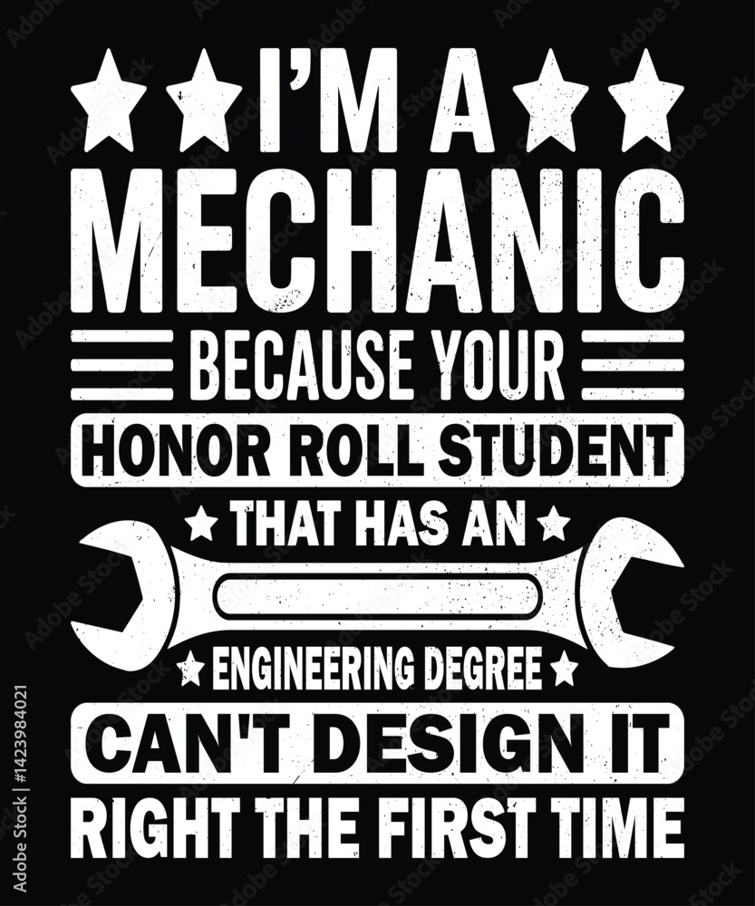 Fototapeta premium Mechanic Engineer Pride T-Shirt