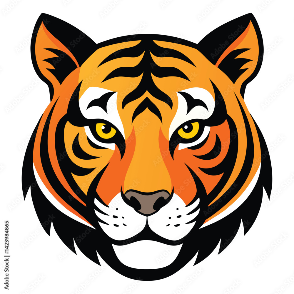 Fototapeta premium tiger head vector graphic design illustration logo