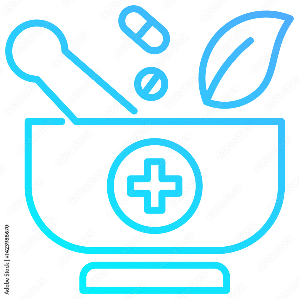 Obraz premium Herbal Treatment Icon