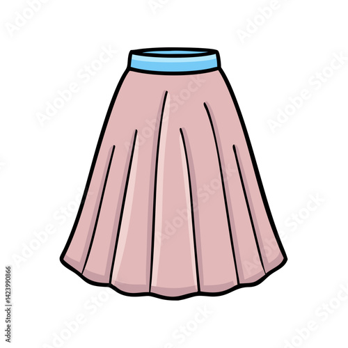 midi skirt icon, midi skirt vector illustration-simple illustration of midi skirt, perfect for midi skirt logos and icons