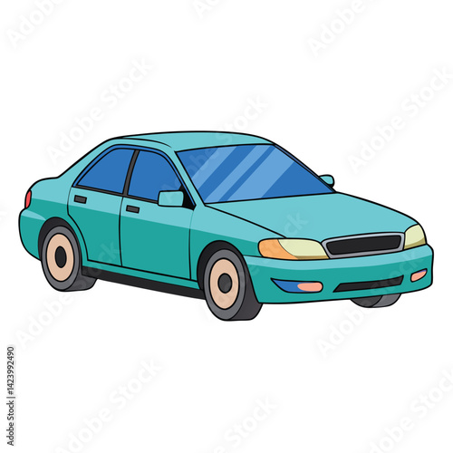 Sedan shilhotee vector isolated on white background