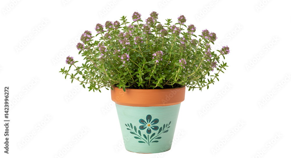 Herb plant in decorative pot Herb plant in decorative pot