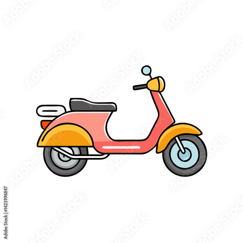 moped icon, moped vector illustration-simple illustration of moped, perfect for moped logos and icons
