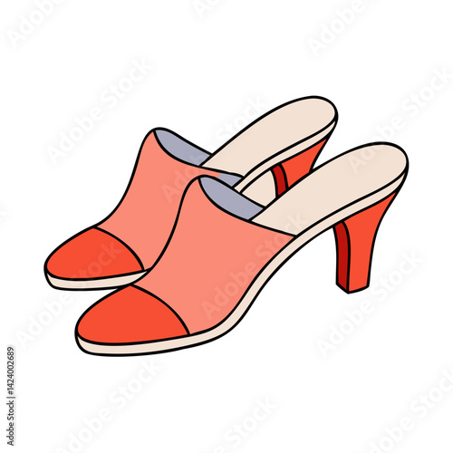 mules shoes icon, mules shoes vector illustration-simple illustration of mules shoes, perfect for mules shoes logos and icons