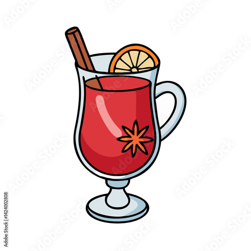 mulled wine icon, mulled wine vector illustration-simple illustration of mulled wine, perfect for mulled wine logos and icons