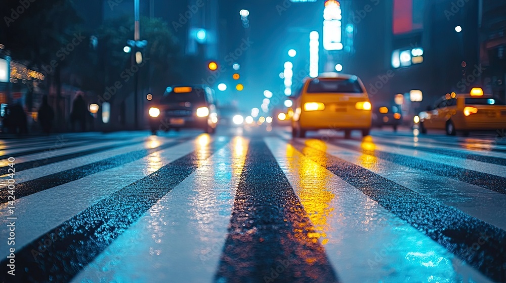 Illuminated Pedestrian Crossing at Night for Safe Urban Walking Illuminated Pedestrian Crossing at Night for Safe Urban Walking