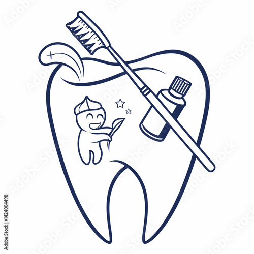 vector illustration of a tooth