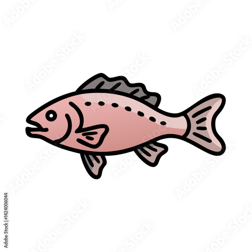 nile perch icon, nile perch vector illustration-simple illustration of nile perch, perfect for nile perch logos and icons