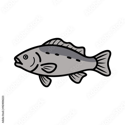 nile perch icon, nile perch vector illustration-simple illustration of nile perch, perfect for nile perch logos and icons
