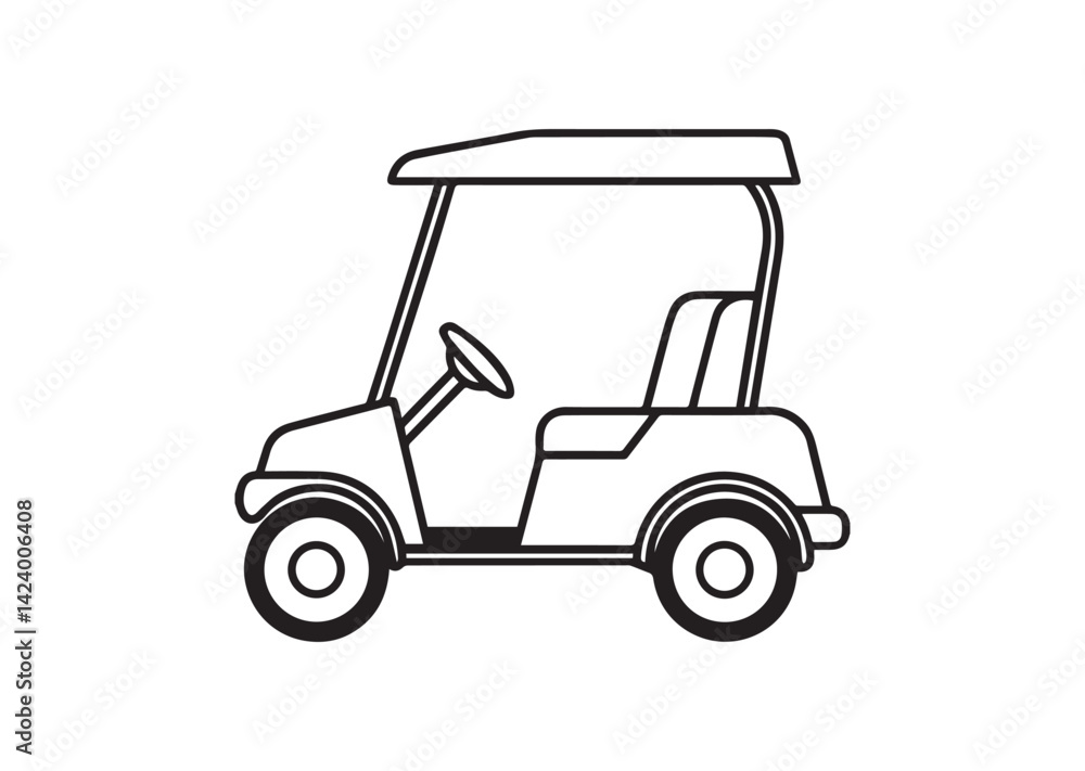 Golf cart silhouette vector, Golf cart Icon, Golf cart Design Golf cart silhouette vector, Golf cart Icon, Golf cart Design
