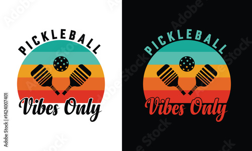 Retro Vintage Pickleball T-shirt Design. Use for shirts, mugs, cards, stickers, etc.