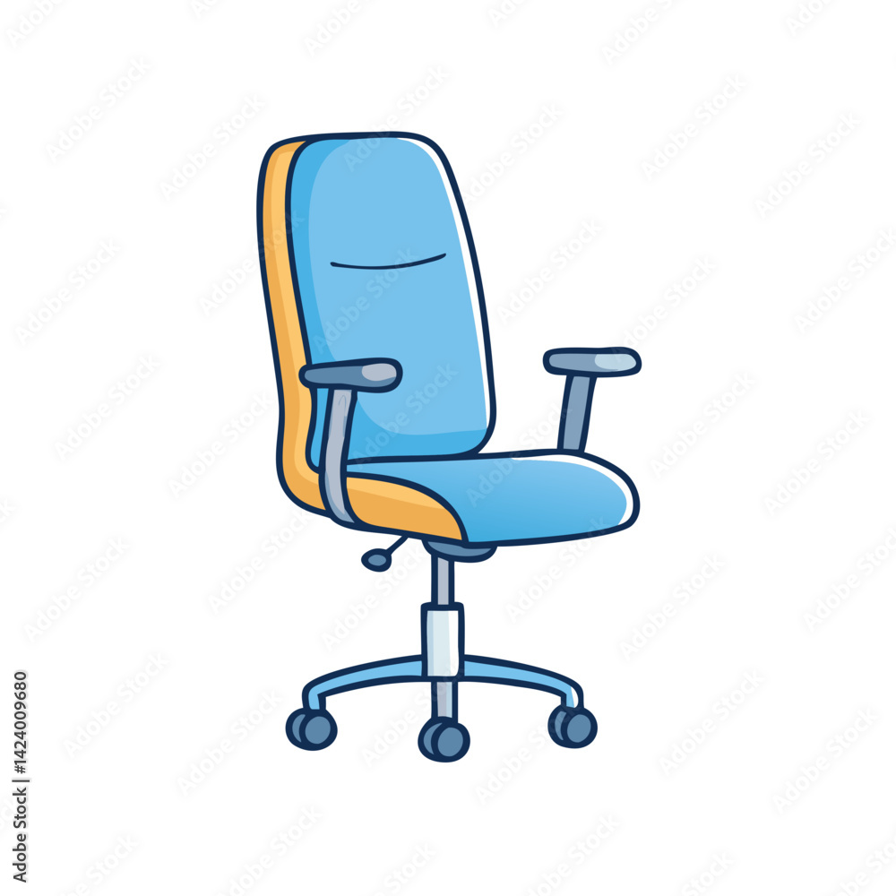 Fototapeta premium office chair icon, office chair vector illustration-simple illustration of office chair, perfect for office chair logos and icons