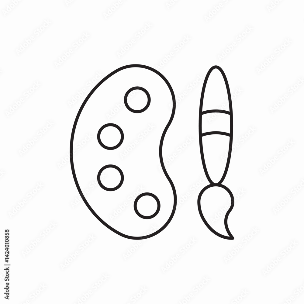 Art palette painting creativity icon vector sign Art palette painting creativity icon vector sign