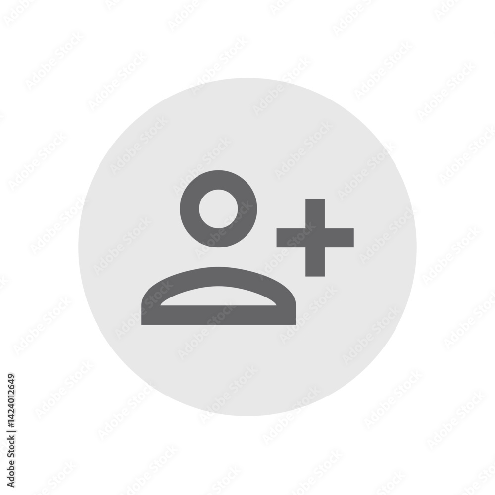 Obraz premium Person Add Alt 1 Outlined Icon