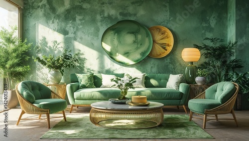 Soft ceramic bold sunlight wild green