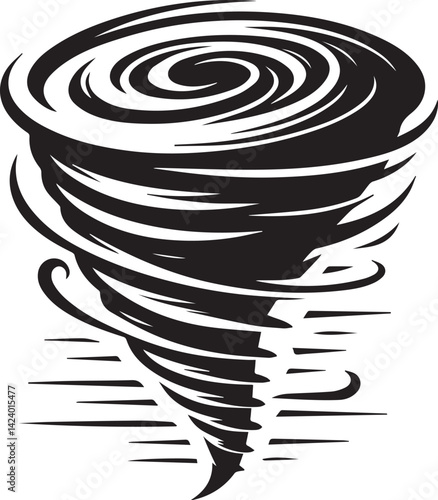 Tornado or whirlwind icon. Wind, twister or hurricane symbol. Storm sign. Vector illustration